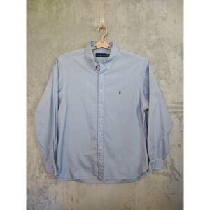 Ralph Lauren Mens Light Blue Oxford Button Down‎ Shirt Long Sleeve Size 17.5 44